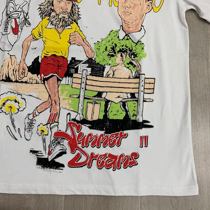 25SS Summer New VALLEY T-shirt Hip Hop Rock Singer Portrait Print Hot Drill Letter Retro Short Sleeve Vale Top Tee Men Women