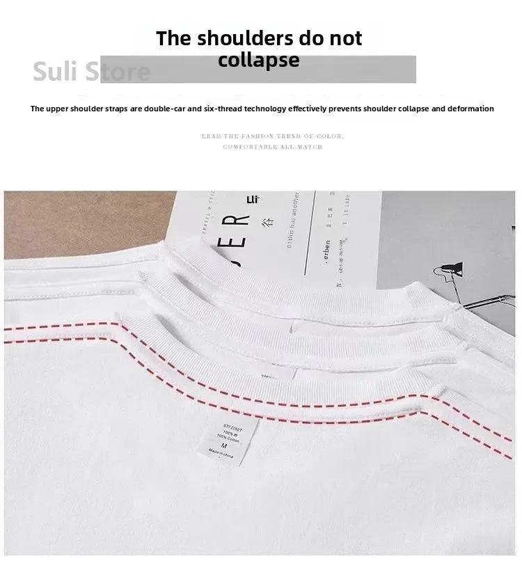 100% Cotton T Shirts Unisex 450G High Quality White T-shirts Tee Shirts Summer Blank Tshirt For Men Camisetas Para Hombre
