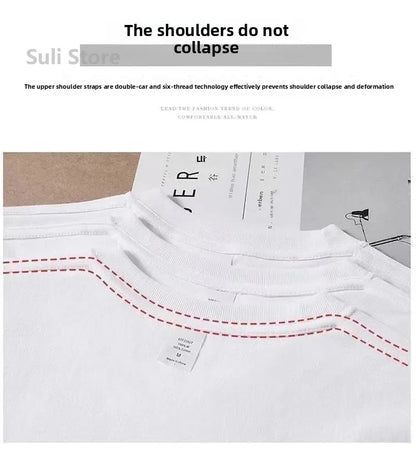 100% Cotton T Shirts Unisex 450G High Quality White T-shirts Tee Shirts Summer Blank Tshirt For Men Camisetas Para Hombre