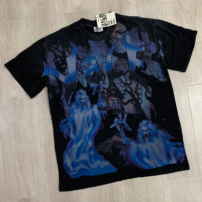 25SS Summer New VALLEY T-shirt Hip Hop Rock Singer Portrait Print Hot Drill Letter Retro Short Sleeve Vale Top Tee Men Women