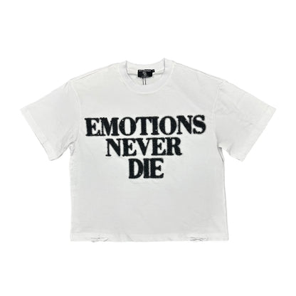 2025 Mixed Emotion Letter Rhinestone Short Sleeve Men Tshirts Streetwear Cotton Loose Crew Neck Top Tees Oversized