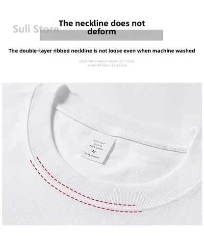 100% Cotton T Shirts Unisex 450G High Quality White T-shirts Tee Shirts Summer Blank Tshirt For Men Camisetas Para Hombre