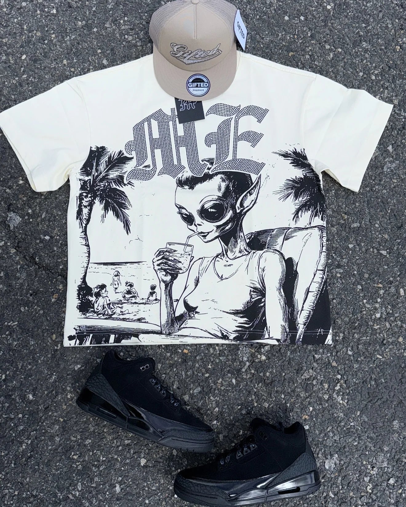 2025 Mixed Emotion Letter Rhinestone Short Sleeve Men Tshirts Streetwear Cotton Loose Crew Neck Top Tees Oversized